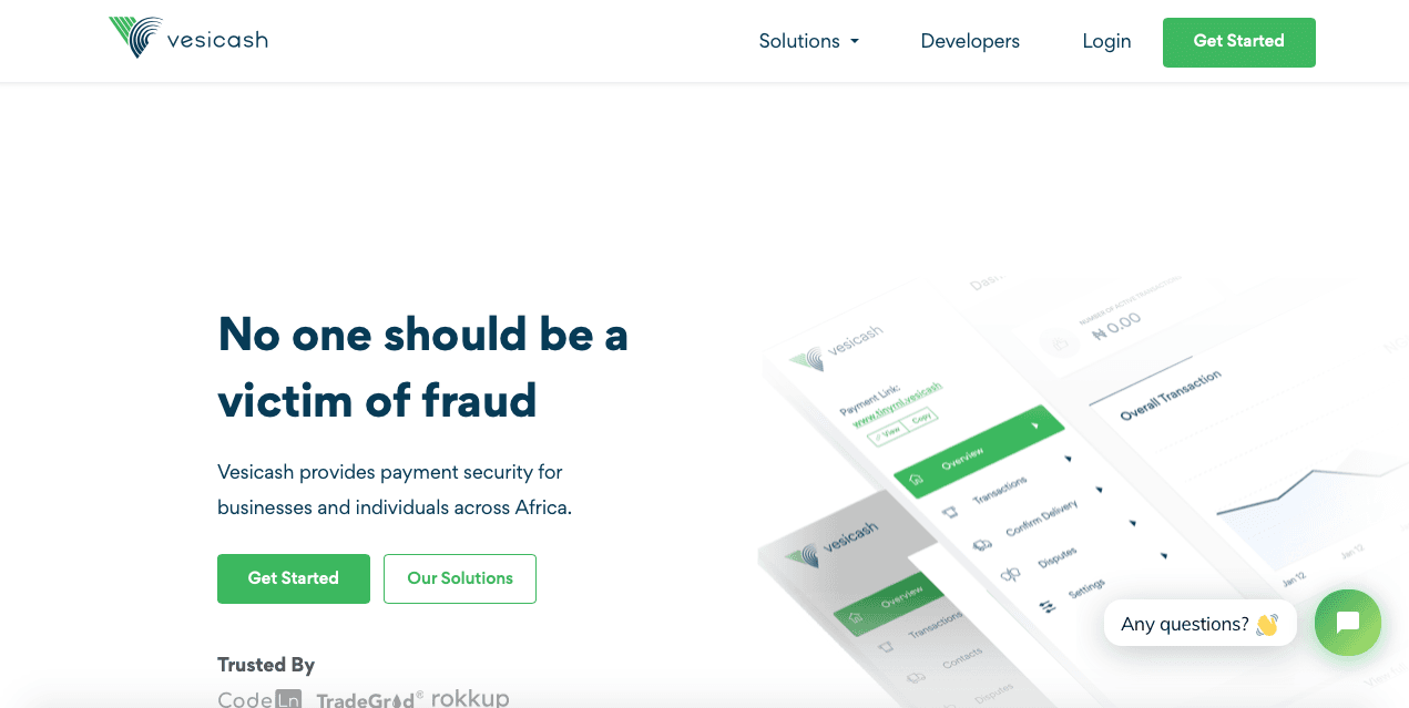 Creating a broker transaction using Vesicash Escrow.